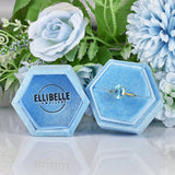 Ellibelle Jewellery Vintage Blue Topaz 9ct Yellow Gold Solitaire Ring