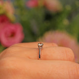 Ellibelle Jewellery Vintage Champagne Brown Diamond Solitaire Ring
