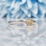 Ellibelle Jewellery Vintage Champagne Brown Diamond Solitaire Ring