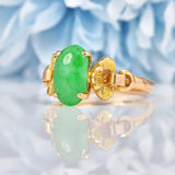 Ellibelle Jewellery Vintage Chinese Jade 14k Gold Ring