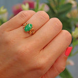 Ellibelle Jewellery Vintage Chinese Jade 14k Gold Ring