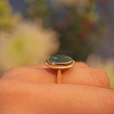Ellibelle Jewellery Vintage Chinese Jade Yellow Gold Ring