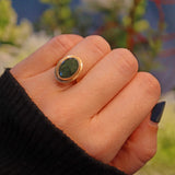 Ellibelle Jewellery Vintage Chinese Jade Yellow Gold Ring