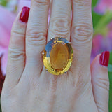Ellibelle Jewellery Vintage Citrine Gold Cocktail Ring