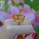 Ellibelle Jewellery Vintage Citrine Gold Cocktail Ring