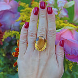 Ellibelle Jewellery Vintage Citrine Gold Cocktail Ring