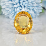Ellibelle Jewellery Vintage Citrine Gold Cocktail Ring