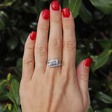 Ellibelle Jewellery Vintage Diamond 14k White Gold Bypass Ring (1.00ct)