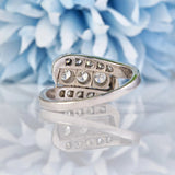 Ellibelle Jewellery Vintage Diamond 14k White Gold Bypass Ring (1.00ct)