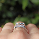Ellibelle Jewellery Vintage Diamond 14k White Gold Bypass Ring (1.00ct)