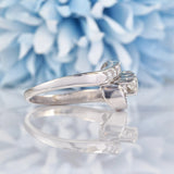 Ellibelle Jewellery Vintage Diamond 14k White Gold Bypass Ring (1.00ct)