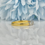 VINTAGE DIAMOND 18CT GOLD FIVE-STONE RING