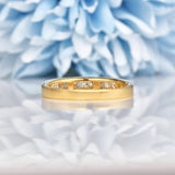 Ellibelle Jewellery VINTAGE DIAMOND 18CT GOLD HALF ETERNITY RING