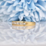 Ellibelle Jewellery VINTAGE DIAMOND 18CT GOLD HALF ETERNITY RING
