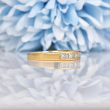 Ellibelle Jewellery VINTAGE DIAMOND 18CT GOLD HALF ETERNITY RING