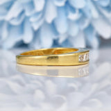 Ellibelle Jewellery Vintage Diamond 18ct Gold Half Eternity Wedding Band (0.50ct)