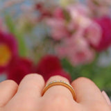 Ellibelle Jewellery Vintage Diamond 18ct Gold Nine-Stone Half Eternity Band Ring