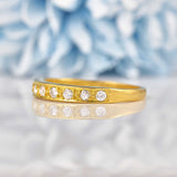 Ellibelle Jewellery Vintage Diamond 18ct Gold Nine-Stone Half Eternity Band Ring