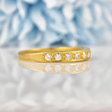 Ellibelle Jewellery Vintage Diamond 18ct Gold Nine-Stone Half Eternity Band Ring