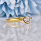 Ellibelle Jewellery Vintage Diamond 18ct Gold Solitaire Engagement Ring (0.50ct)