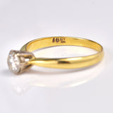 Ellibelle Jewellery Vintage Diamond 18ct Gold Solitaire Engagement Ring (0.50ct)