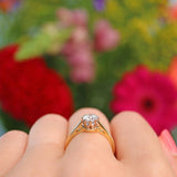 Ellibelle Jewellery Vintage Diamond 18ct Gold Solitaire Engagement Ring (0.75ct)