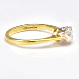 Ellibelle Jewellery Vintage Diamond 18ct Gold Solitaire Engagement Ring (0.75ct)