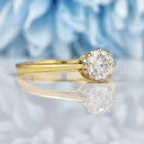 Ellibelle Jewellery Vintage Diamond 18ct Gold Solitaire Engagement Ring (0.75ct)