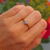 Ellibelle Jewellery Vintage Diamond 18ct Gold Solitaire Engagement Ring (0.75ct)