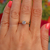 Ellibelle Jewellery Vintage Diamond 18ct Gold Solitaire Engagement Ring (0.75ct)