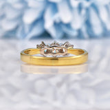 Ellibelle Jewellery Vintage Diamond 18ct Gold Three Stone Engagement Ring (0.50ct)