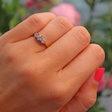 Ellibelle Jewellery Vintage Diamond 18ct Gold Three Stone Engagement Ring (0.50ct)