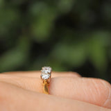 Ellibelle Jewellery Vintage Diamond 18ct Gold Three Stone Engagement Ring (0.50ct)