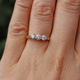 Ellibelle Jewellery Vintage Diamond 18ct Gold Three Stone Engagement Ring (0.50ct)