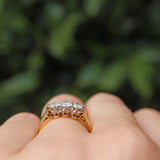 Ellibelle Jewellery Vintage Diamond 18ct Gold Three Stone Engagement Ring (0.50ct)