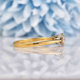 Ellibelle Jewellery Vintage Diamond 18ct Gold Three Stone Engagement Ring (0.90cts)