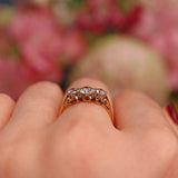 Ellibelle Jewellery Vintage Diamond 18ct Gold Three Stone Engagement Ring (0.90cts)