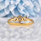 Ellibelle Jewellery Vintage Diamond 18ct Gold Three Stone Engagement Ring (0.90cts)