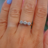 Ellibelle Jewellery Vintage Diamond 18ct Gold Three Stone Engagement Ring (1.05ct)