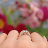 Ellibelle Jewellery Vintage Diamond 18ct White Gold Solitaire Engagement Ring (0.60ct)