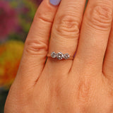 Ellibelle Jewellery Vintage Diamond 18ct White Gold Trilogy Engagement Ring (0.55ct)
