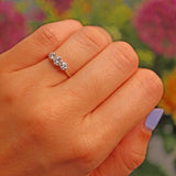 Ellibelle Jewellery Vintage Diamond 18ct White Gold Trilogy Engagement Ring (0.55ct)
