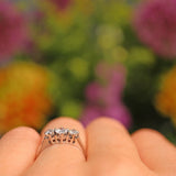 Ellibelle Jewellery Vintage Diamond 18ct White Gold Trilogy Engagement Ring (0.55ct)