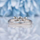 Ellibelle Jewellery Vintage Diamond 18ct White Gold Trilogy Engagement Ring (0.55ct)