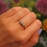 Ellibelle Jewellery Vintage Diamond 9ct Gold Three Stone Engagement Ring (1.20ct)