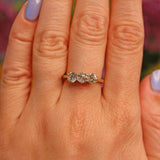 Ellibelle Jewellery Vintage Diamond 9ct Gold Three Stone Engagement Ring (1.20ct)