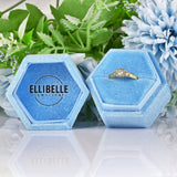 Ellibelle Jewellery VINTAGE DIAMOND 9CT GOLD TRILOGY RING