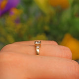Ellibelle Jewellery VINTAGE DIAMOND 9CT GOLD TRILOGY RING