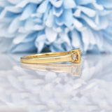 Ellibelle Jewellery VINTAGE DIAMOND 9CT GOLD TRILOGY RING