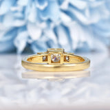Ellibelle Jewellery VINTAGE DIAMOND 9CT GOLD TRILOGY RING